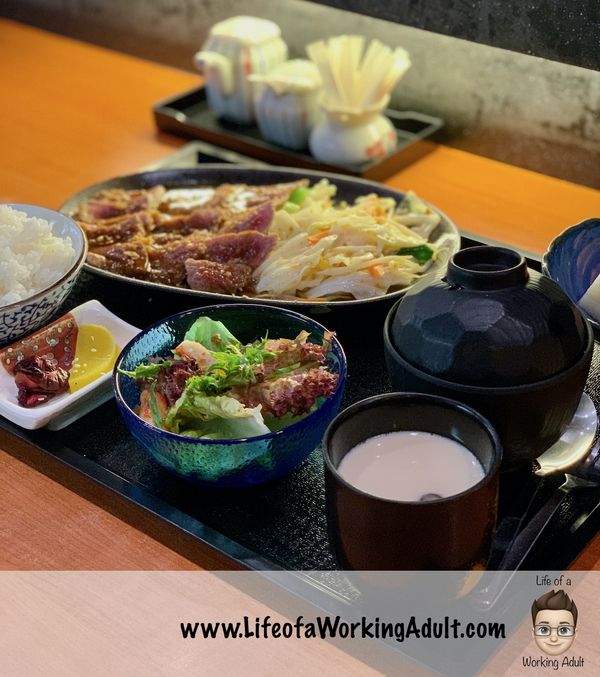 Jyu Raku Beef Teppanyaki set with rice